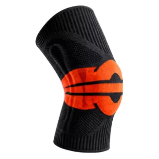 Kompressions Kniebandage für Sport schwarz orange stabilisierende Kniegelenkbandage