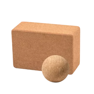 Optimum Core Yoga Block mit Kork Faszienball 5cm (1)
