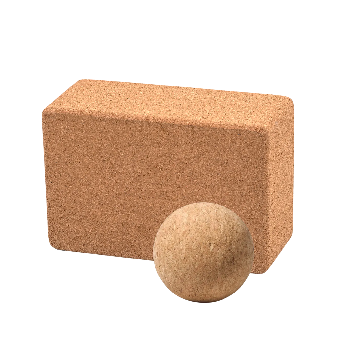 Optimum Core Yoga Block mit Kork Faszienball 5cm (1)