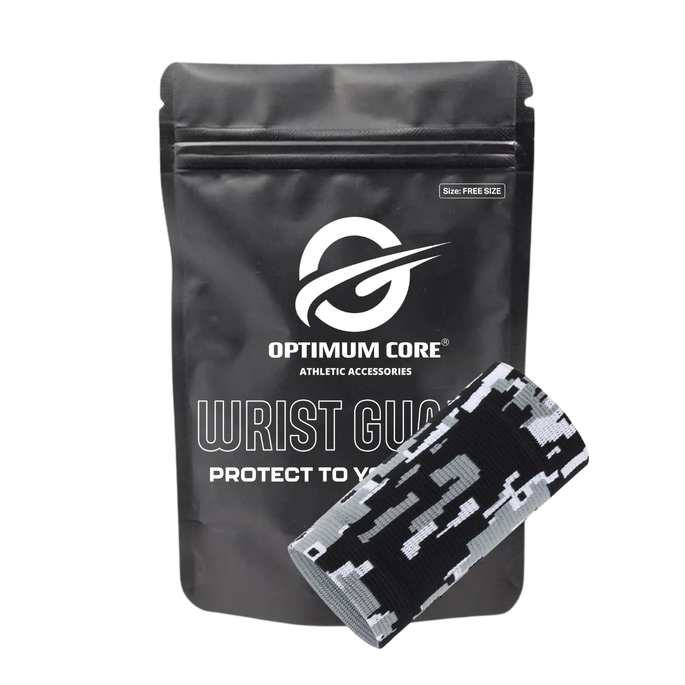 Ultra Sportbandage Handgelenk mit Kompression  weiß schwarz grau extra lang Optimum Core