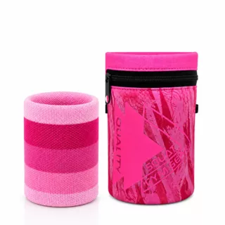 Frottee Schweißband in PINK & Handgelenktasche – 2er-Set in Rosa Pink 26 2 v1