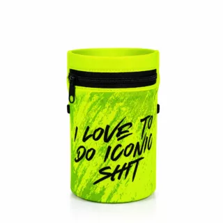 Handgelenktasche Neon Gelb-Grün mit Print – Iconic Shit neu 26