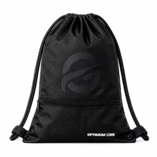 _neu XL Gym Kordelzug Turnbeutel Sportbeutel Gym Bag weiß LOGO PRINT Edition Optimum Core schwarz logo grau schwarz